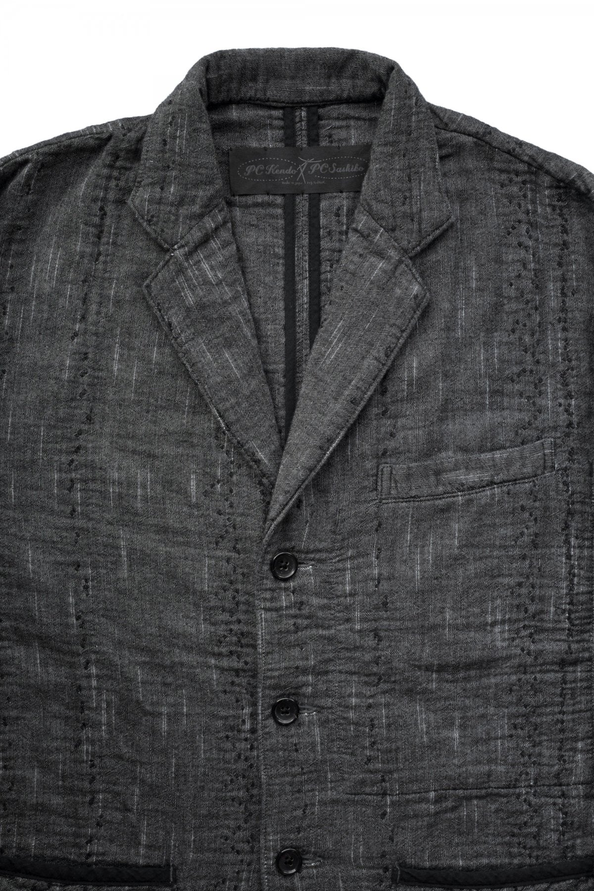 Porter Classic - NEW SASHIKO TAILORED JACKET - GRAY