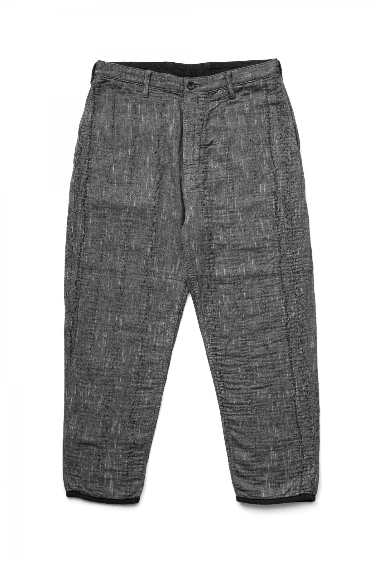 Porter Classic - NEW SASHIKO CROPPED PANTS - GRAY