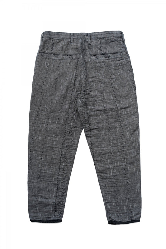 Porter Classic - NEW SASHIKO CROPPED PANTS - GRAY