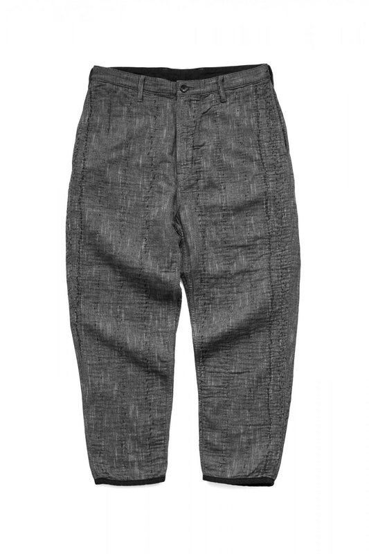 Porter Classic - NEW SASHIKO CROPPED PANTS - GRAY