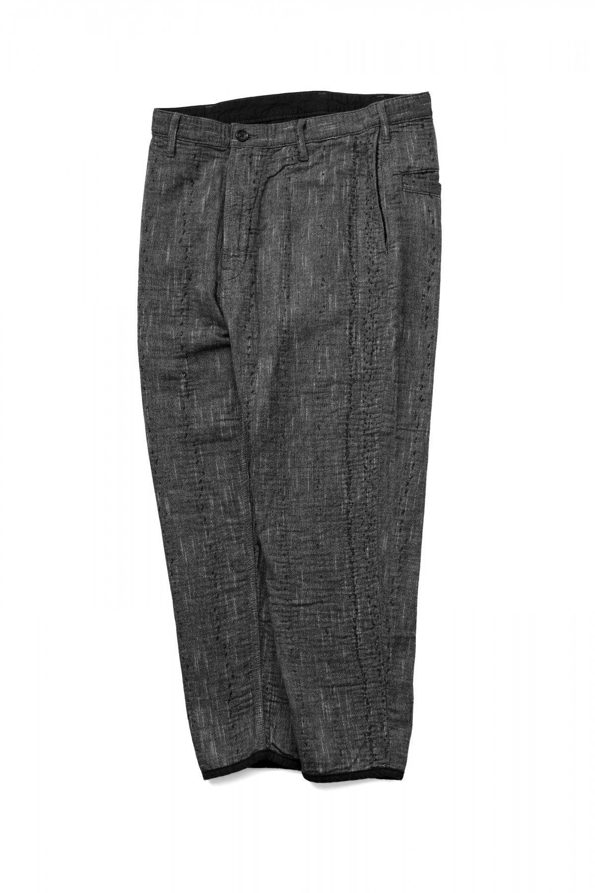 Porter Classic - NEW SASHIKO CROPPED PANTS - GRAY