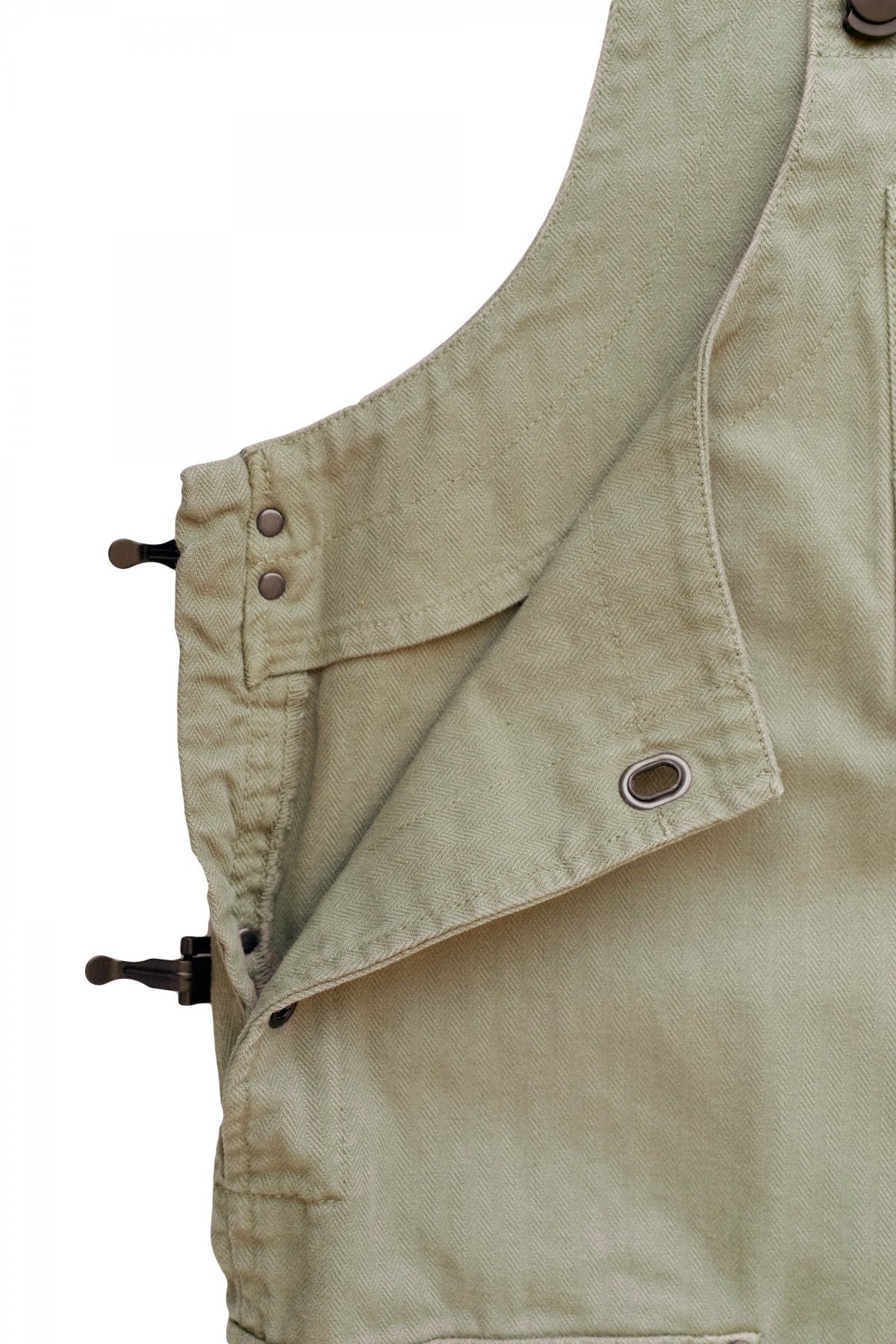 NIGEL CABOURN - LYBRO NAVAL DUNGAREE HERRINGBONE - OLIVE