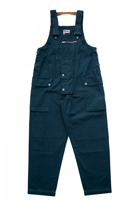 NIGEL CABOURN - LYBRO NAVAL DUNGAREE HERRINGBONE - NAVY