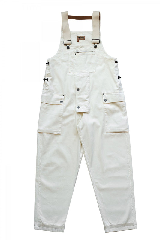 NIGEL CABOURN - LYBRO NAVAL DUNGAREE HERRINGBONE - WHITE