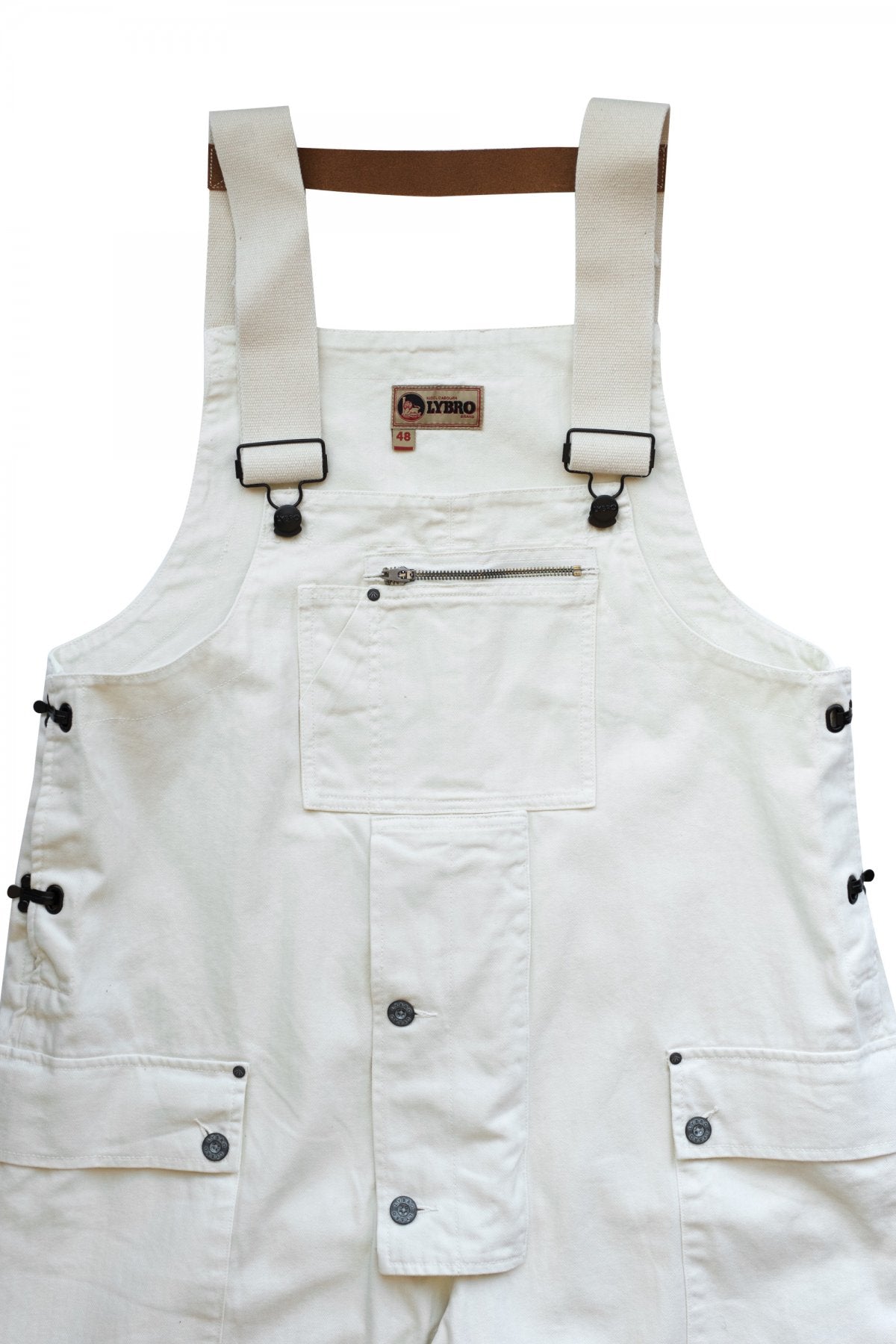 NIGEL CABOURN - LYBRO NAVAL DUNGAREE HERRINGBONE - WHITE