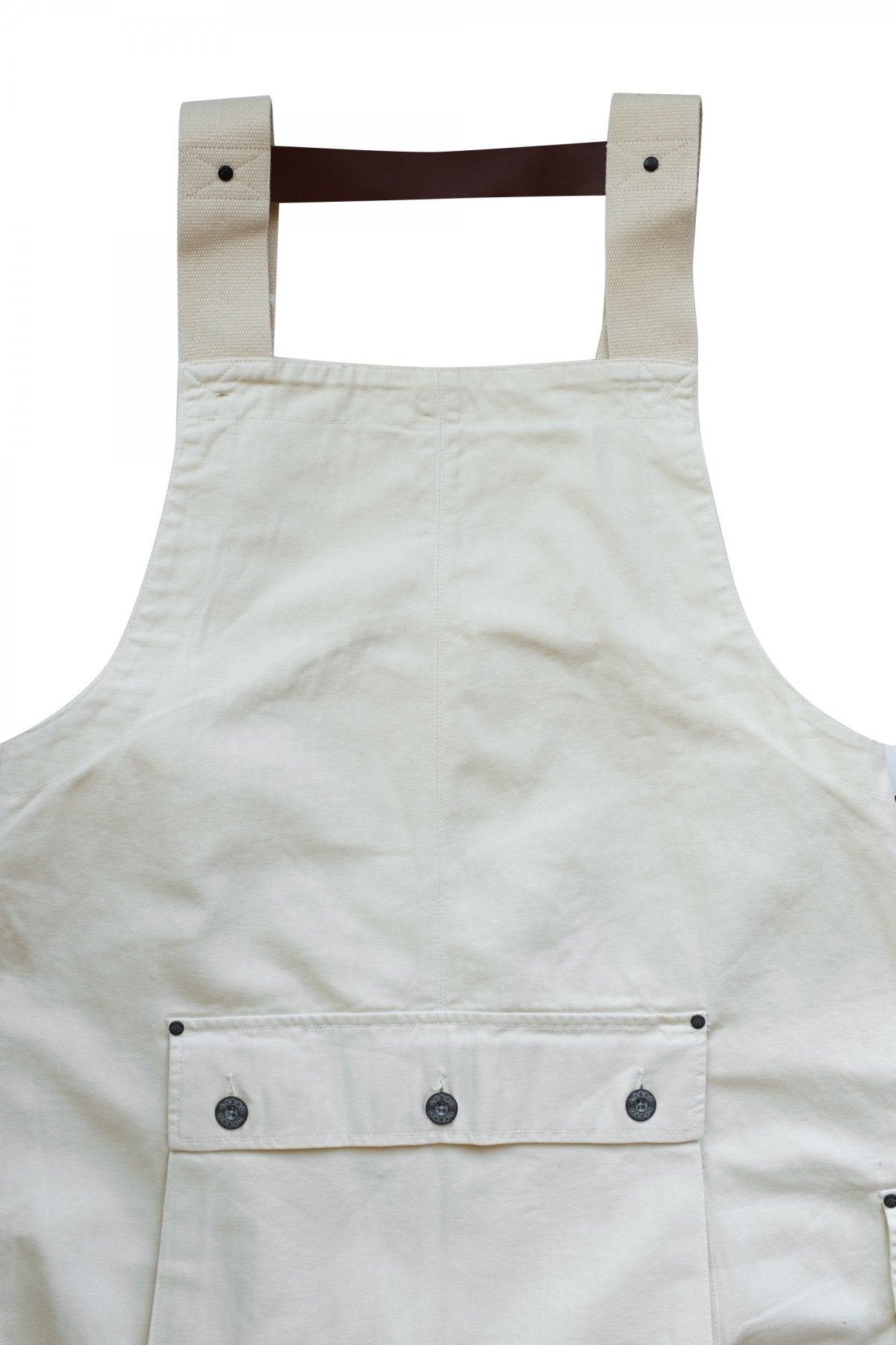 NIGEL CABOURN - LYBRO NAVAL DUNGAREE HERRINGBONE - WHITE