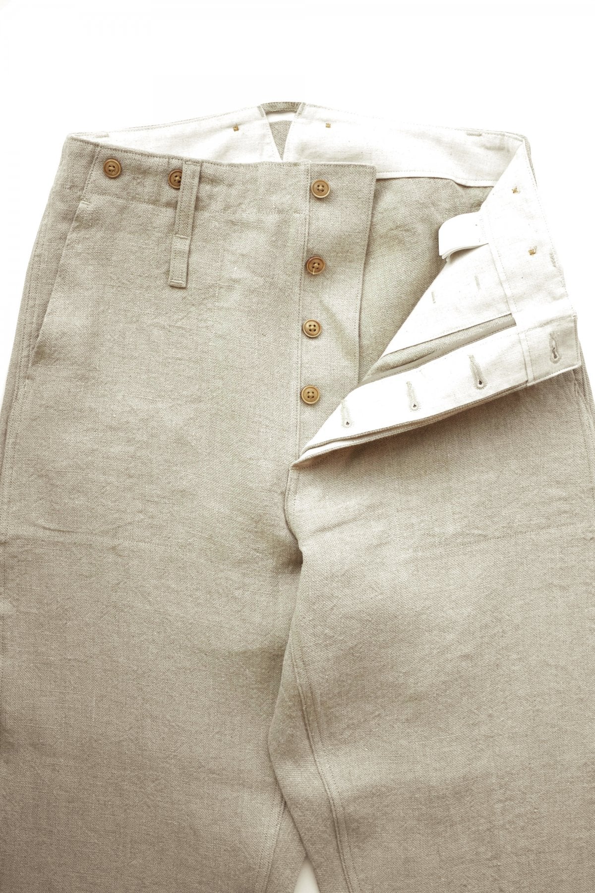 Nigel Cabourn - FRENCH LINEN WORK PANT - FRENCH LINEN IVORY