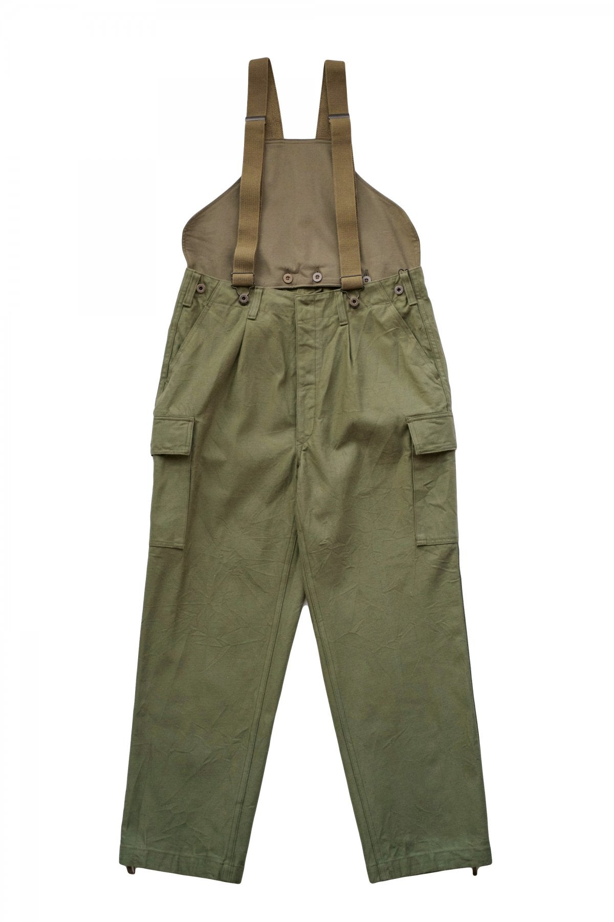 Nigel Cabourn - GERMAN ARMY SUSPENDER PANT - OLIVE