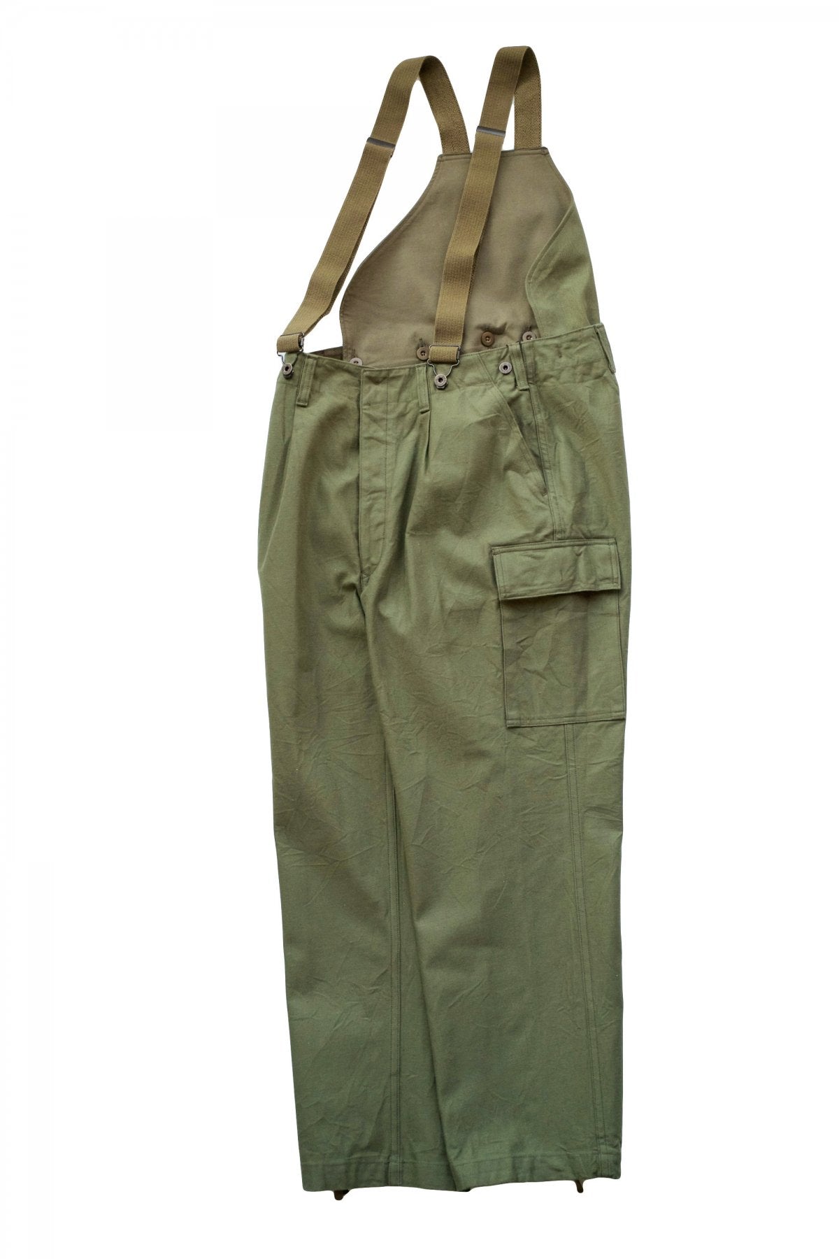 Nigel Cabourn - GERMAN ARMY SUSPENDER PANT - OLIVE