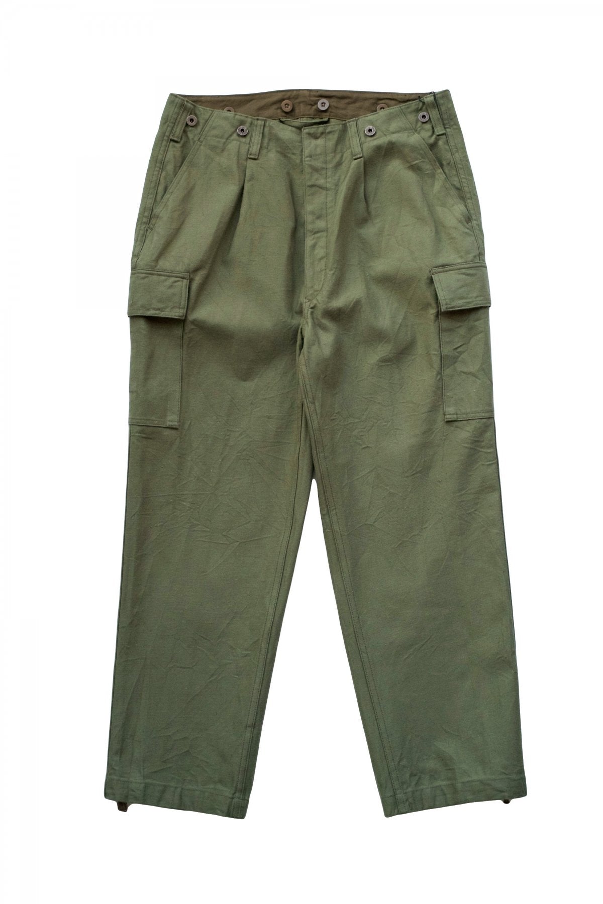 Nigel Cabourn - GERMAN ARMY SUSPENDER PANT - OLIVE