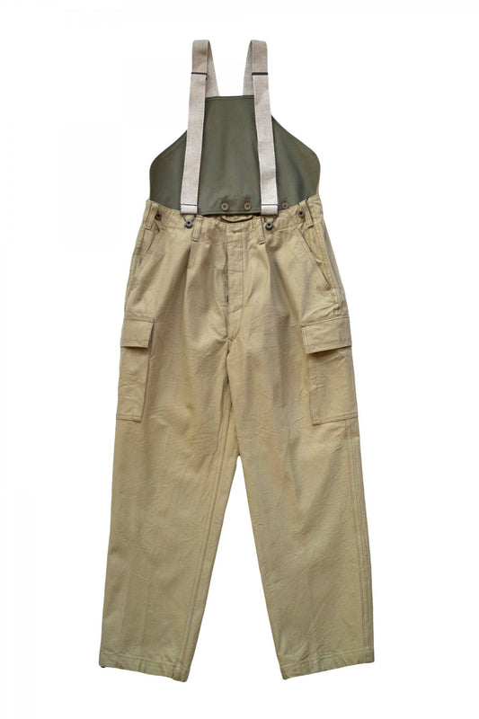 Nigel Cabourn - GERMAN ARMY SUSPENDER PANT - KHAKI