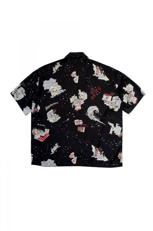 Porter Classic - SHOWFOLK ALOHA SHIRT - BLACK