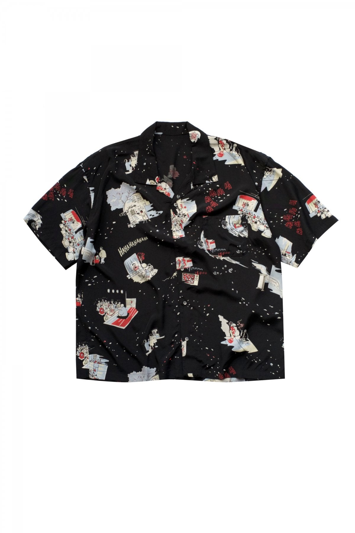 Porter Classic - SHOWFOLK ALOHA SHIRT - BLACK