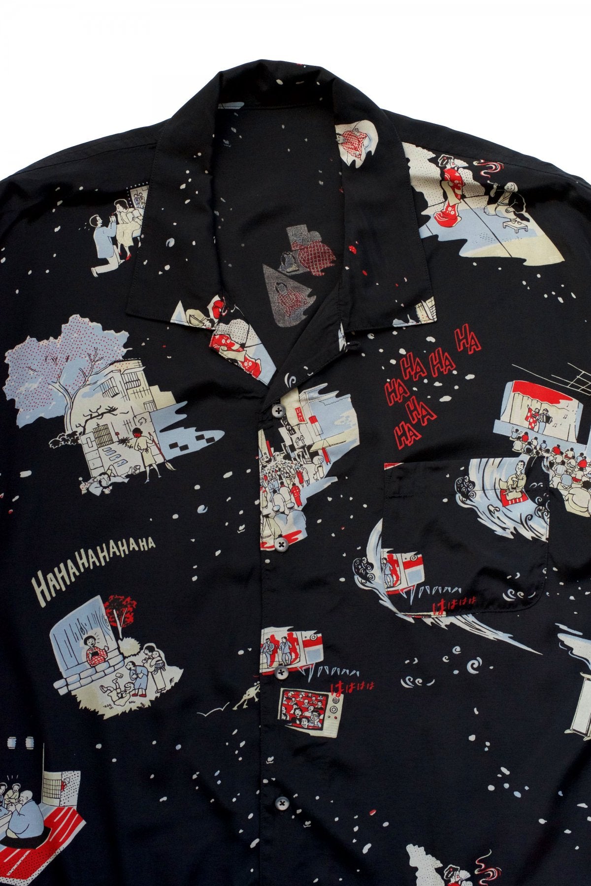 Porter Classic - SHOWFOLK ALOHA SHIRT - BLACK