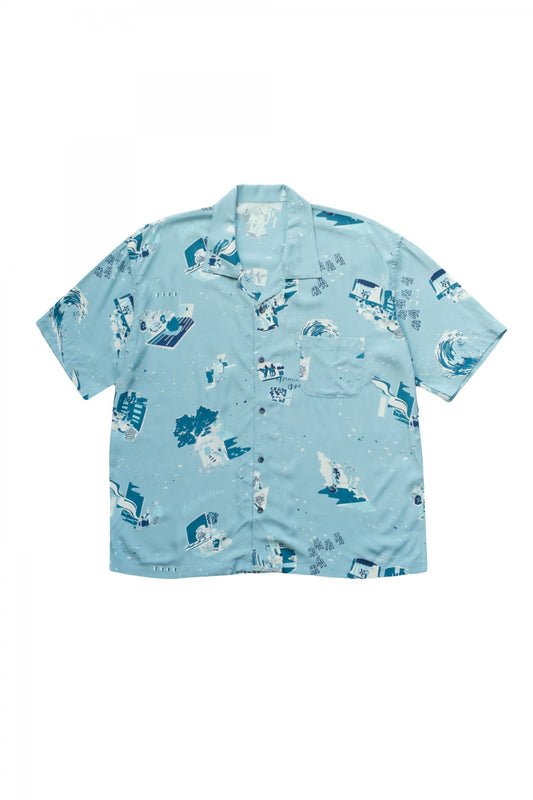 Porter Classic - SHOWFOLK ALOHA SHIRT - BLUE