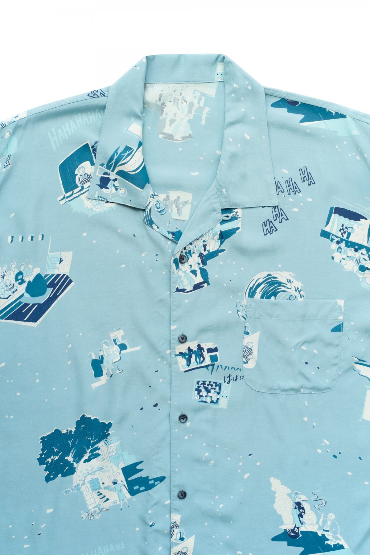 Porter Classic - SHOWFOLK ALOHA SHIRT - BLUE