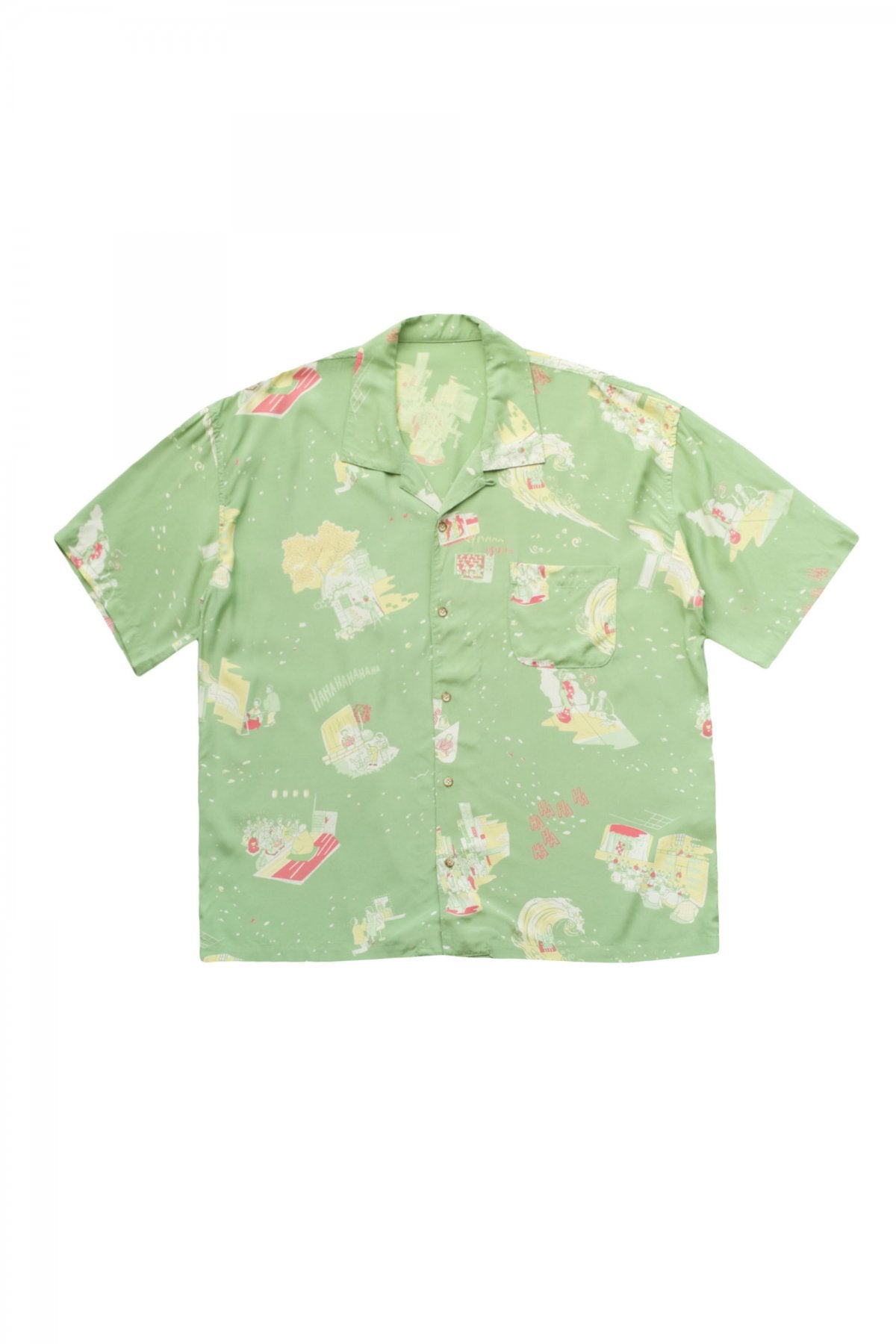 Porter Classic - SHOWFOLK ALOHA SHIRT - GREEN