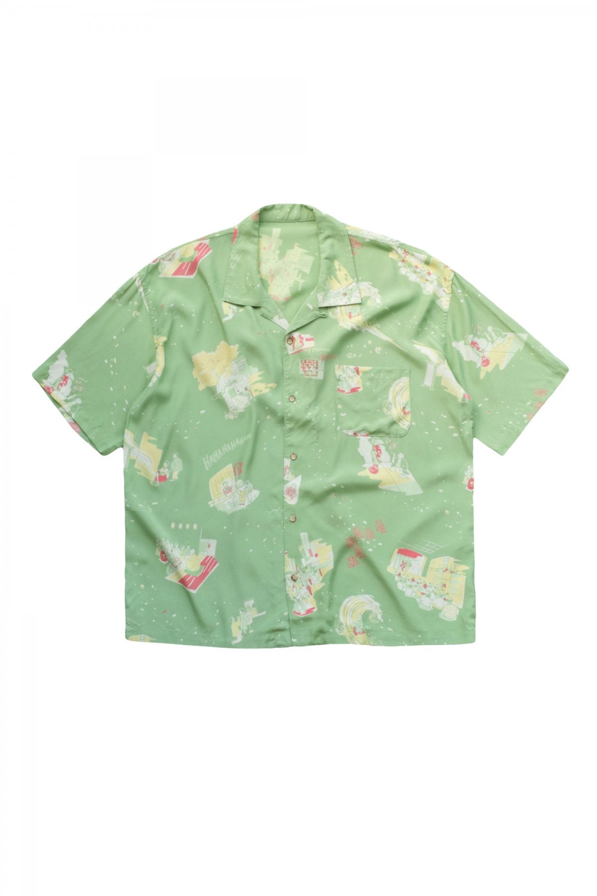 Porter Classic - SHOWFOLK ALOHA SHIRT - GREEN