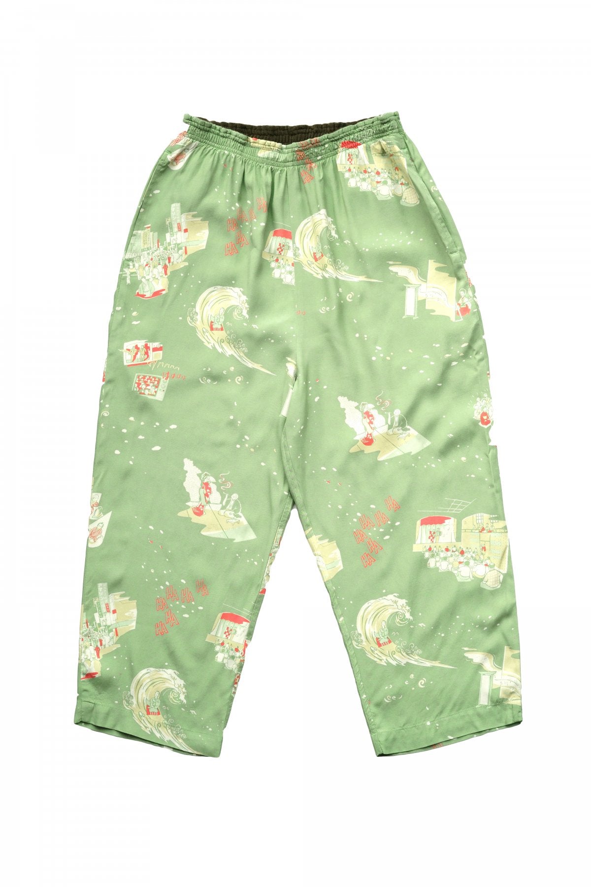 Porter Classic - SHOWFOLK ALOHA PANTS - GREEN