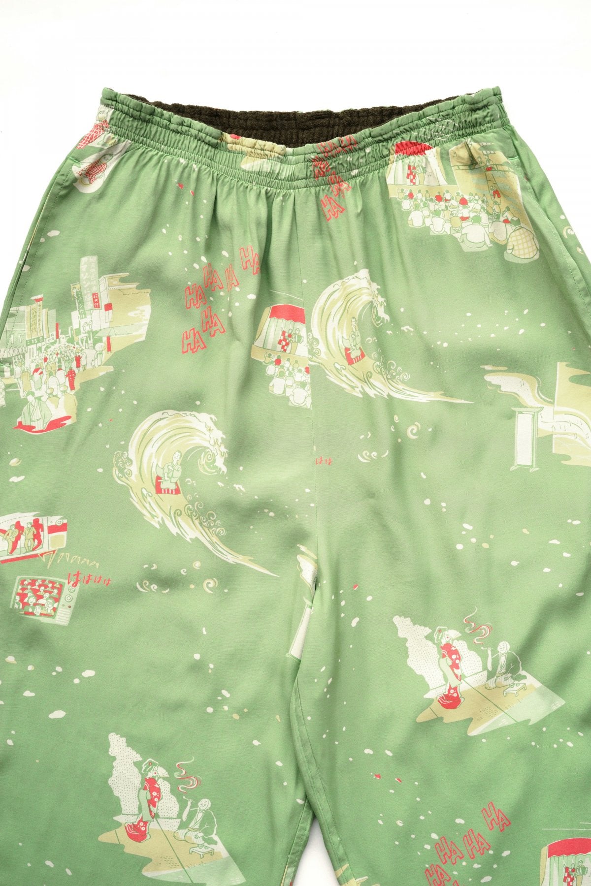 Porter Classic - SHOWFOLK ALOHA PANTS - GREEN