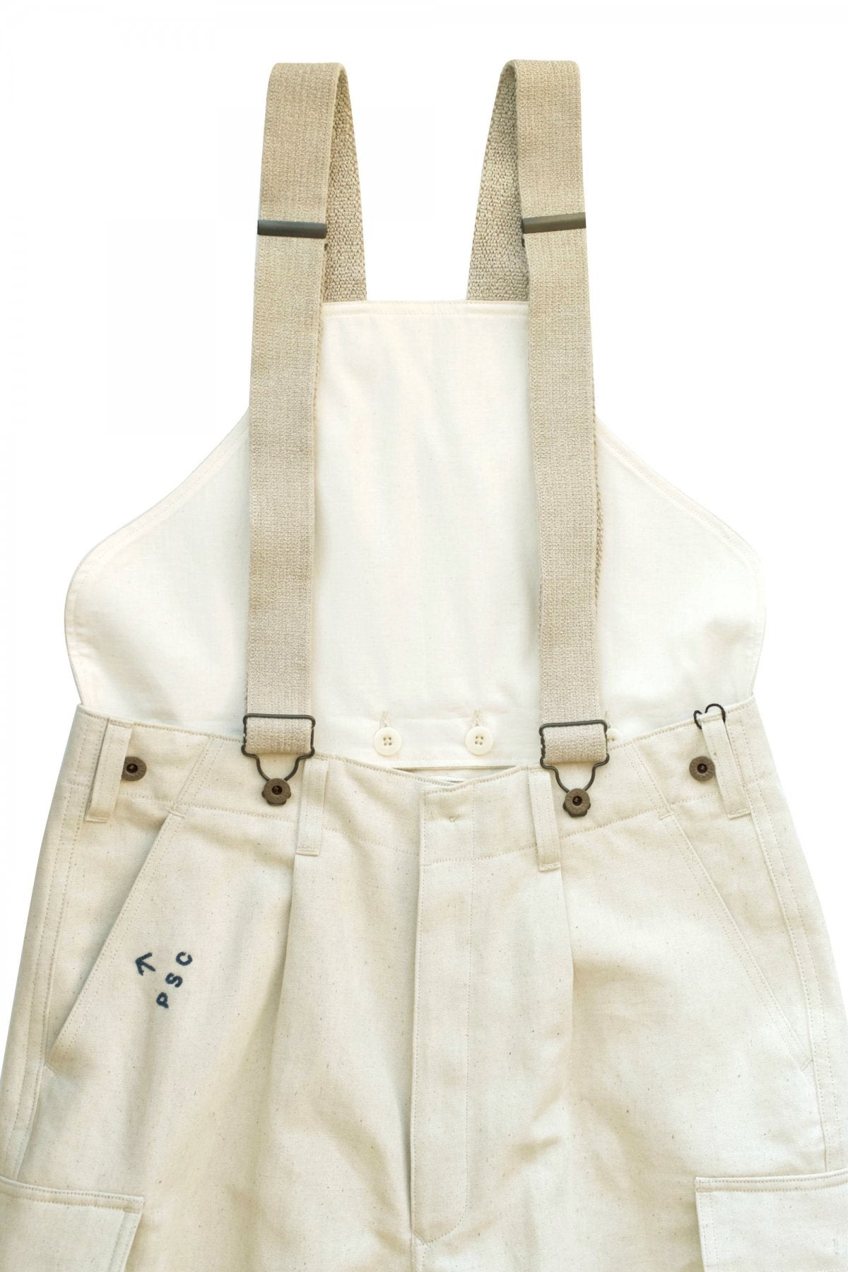 Nigel Cabourn ★★★ - EXCLUSIVE GERMAN ARMY SUSPENDER PANT - ECRU