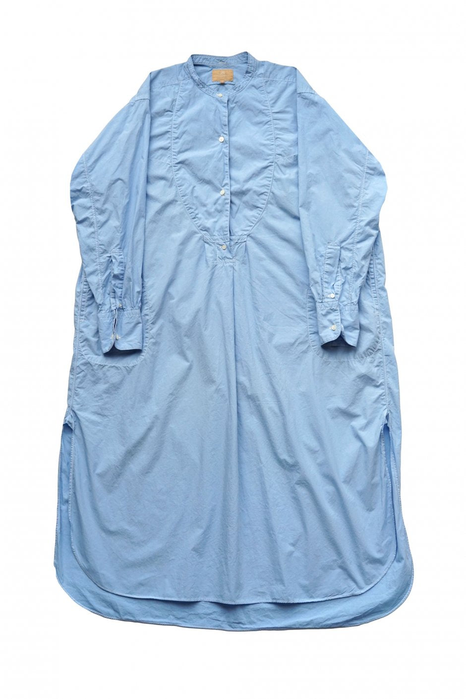 Nigel Cabourn woman - DRESS SHIRT ONE-PIECE GARMENT DYED - BLUE