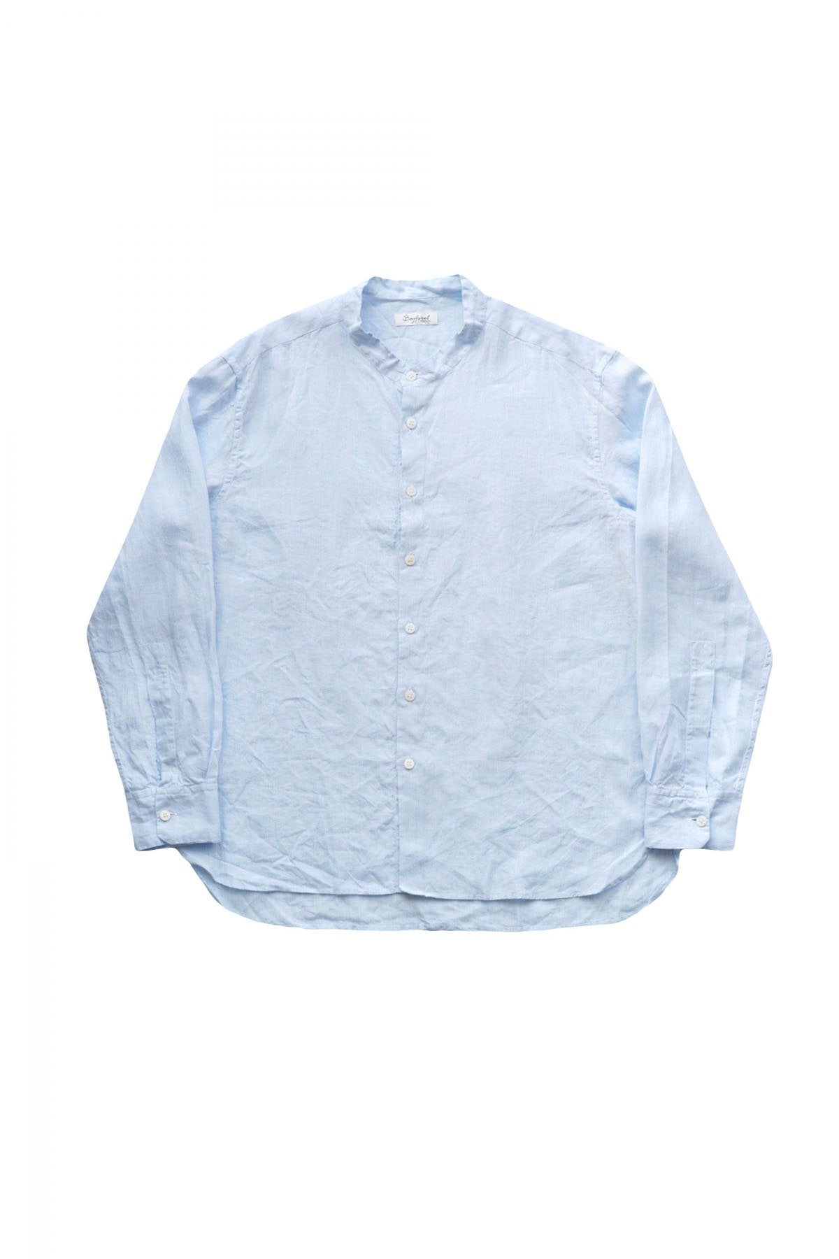 Bergfabel - FARMER SHIRT - STAND COLLAR - BLUE STRIPE