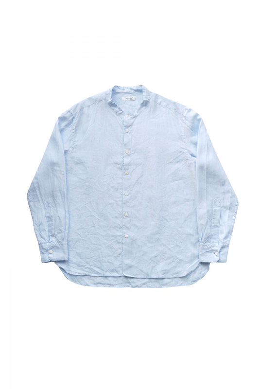 Bergfabel - FARMER SHIRT - STAND COLLAR - BLUE STRIPE