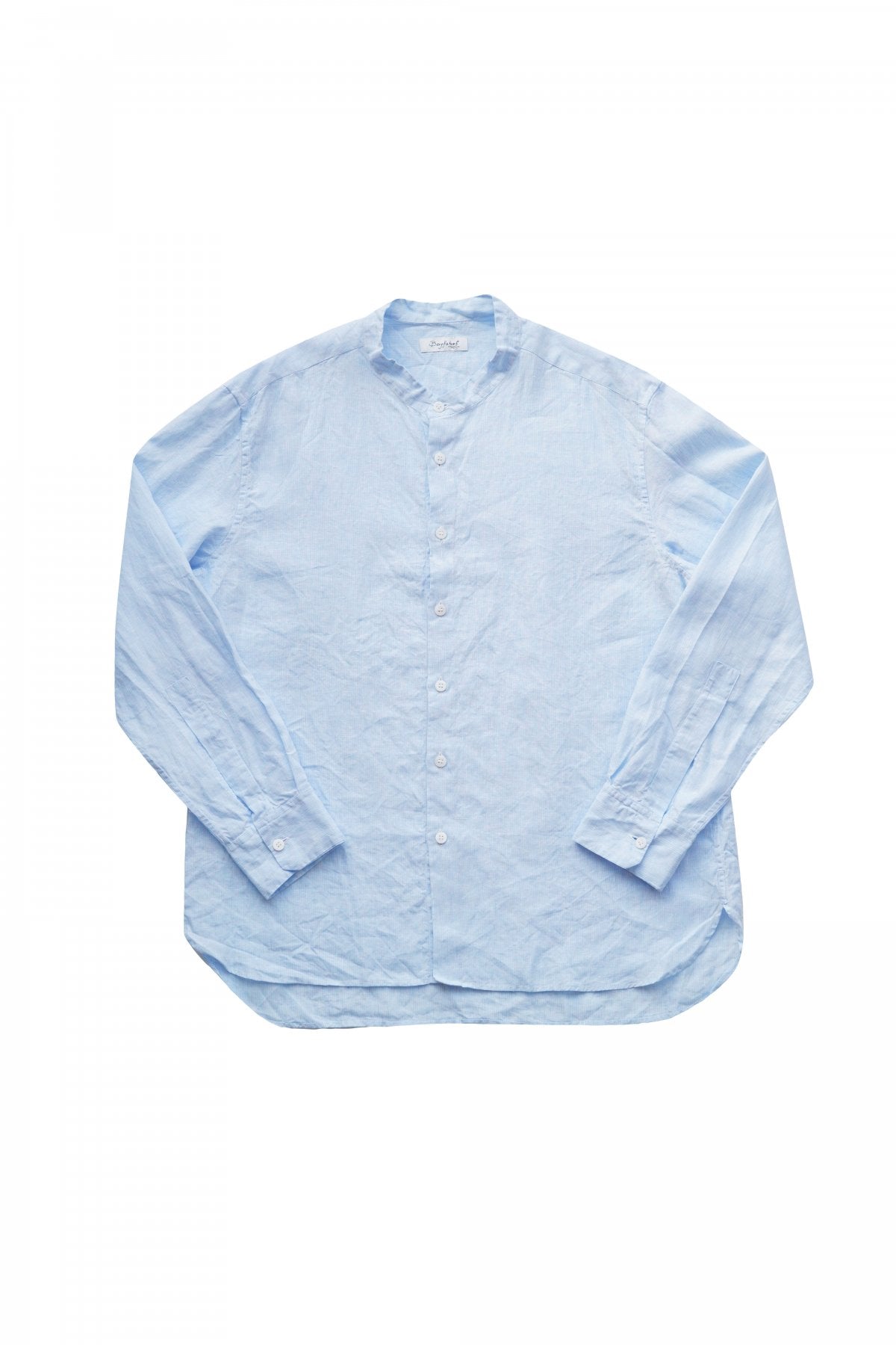 Bergfabel - FARMER SHIRT - STAND COLLAR - BLUE STRIPE