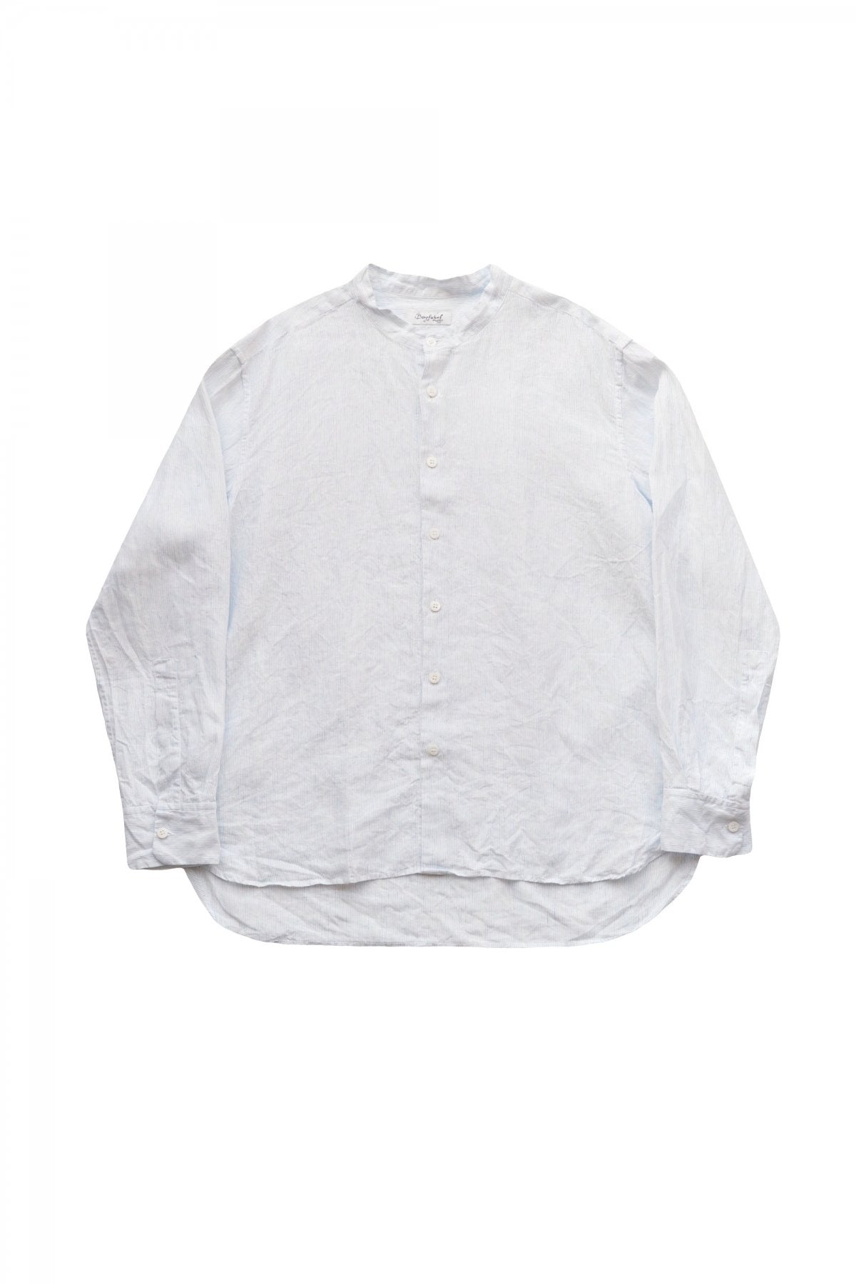 Bergfabel - FARMER SHIRT - STAND COLLAR - WHITE STRIPE