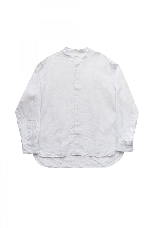 Bergfabel - FARMER SHIRT - STAND COLLAR - WHITE STRIPE