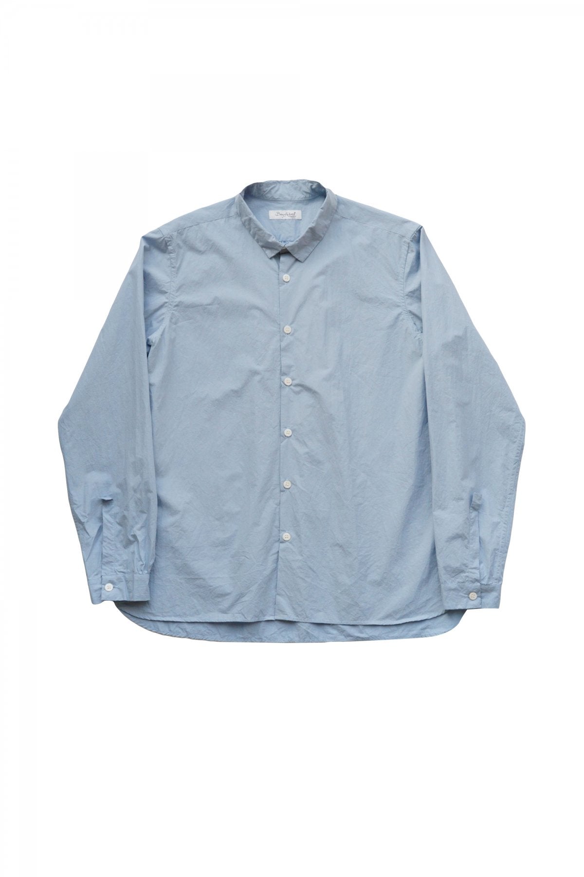 Bergfabel - LARGE SHORT TYROL SHIRT - SMALL COLLAR - SEA BLUE