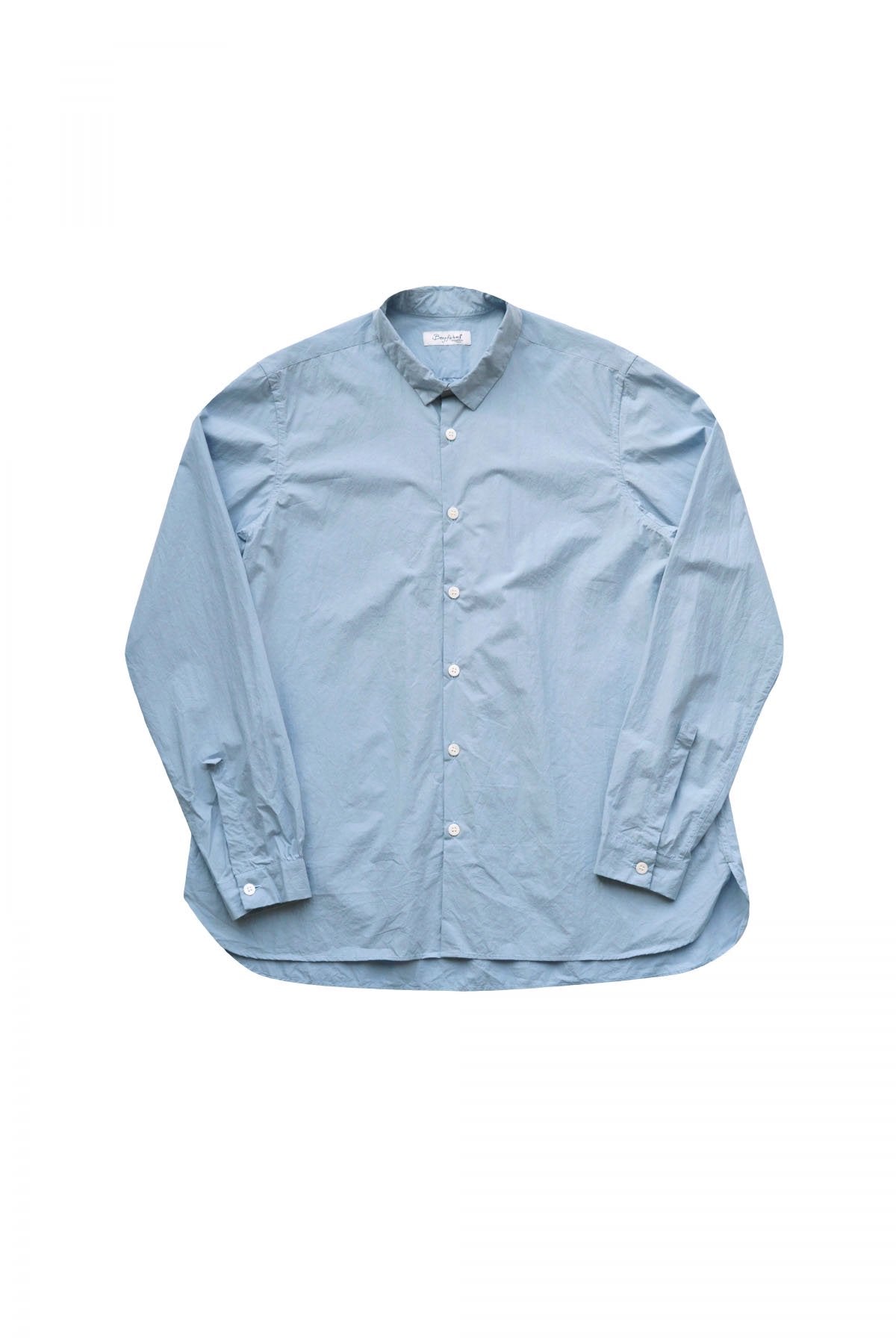 Bergfabel - LARGE SHORT TYROL SHIRT - SMALL COLLAR - SEA BLUE