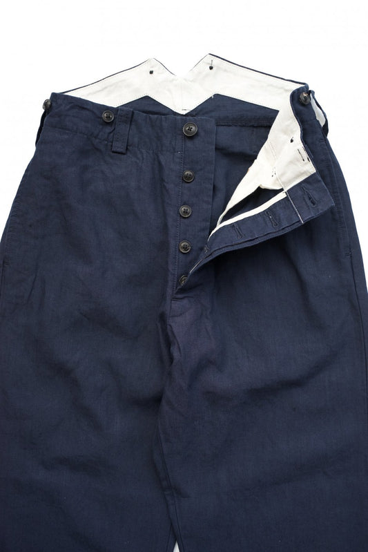 Nigel Cabourn WOMEN'S - FRENCH WORK PANT - HIGH DENSITY LINEN - NAVY