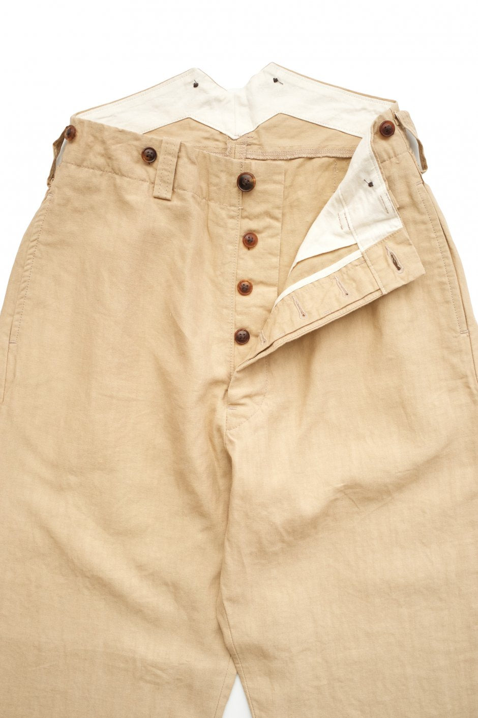 Nigel Cabourn WOMEN'S - FRENCH WORK PANT - HIGH DENSITY LINEN - BEIGE