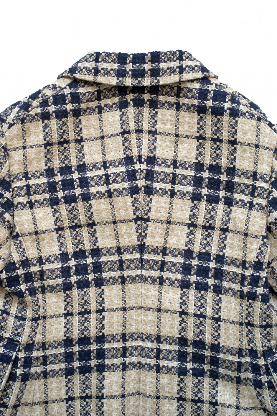 Nigel Cabourn woman - RIDING JACKET LINEN TWEED CHECK - NAVY