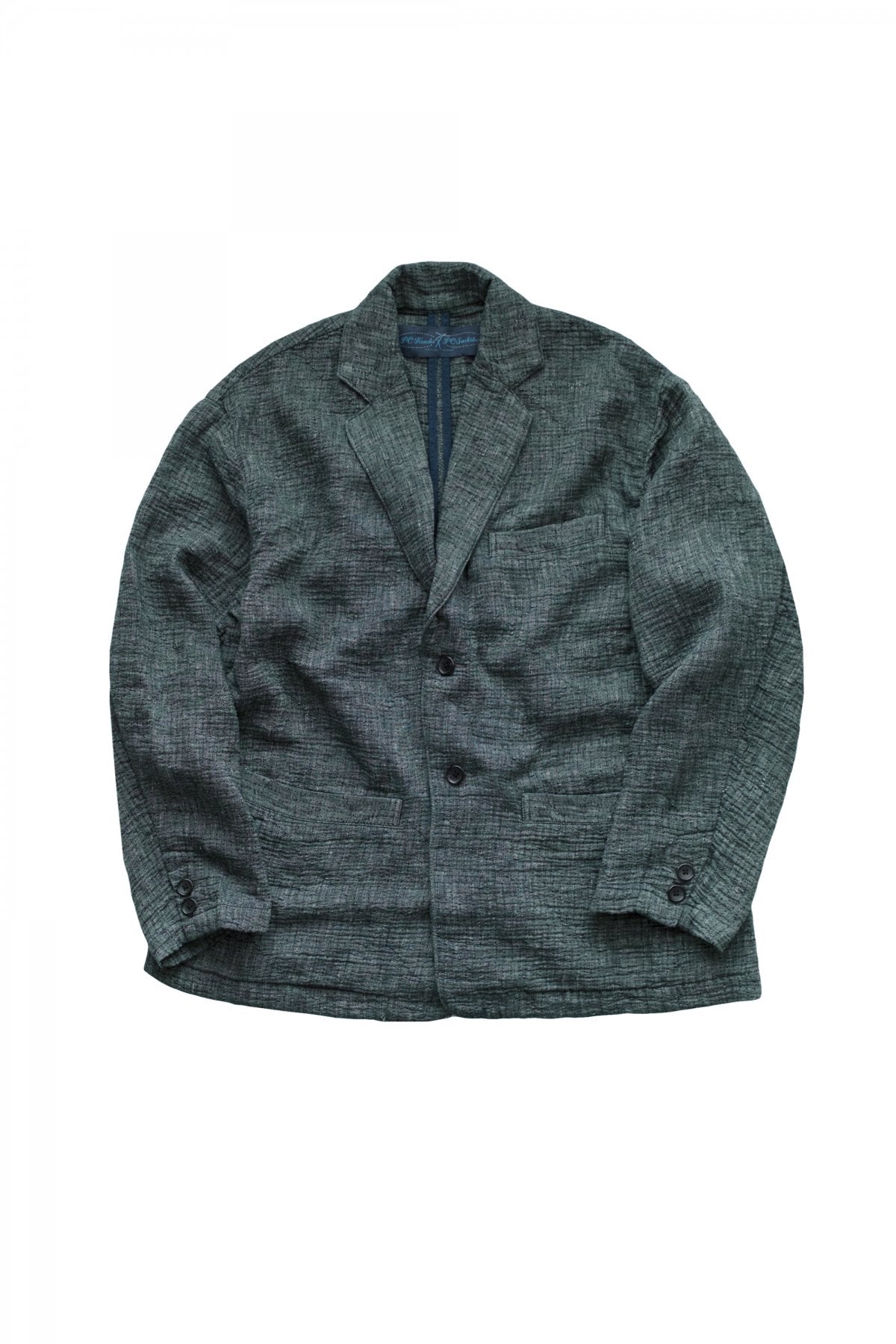 Porter Classic - SASHIKO LINEN PREMIUM CLASSIC JACKET - BLUE