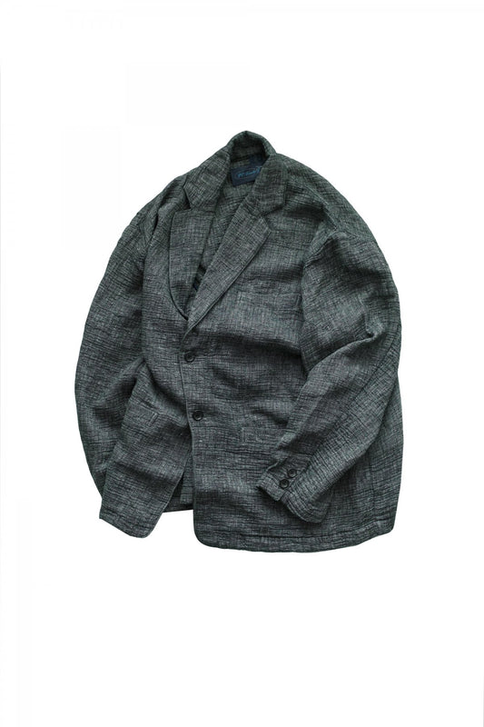 Porter Classic - SASHIKO LINEN PREMIUM CLASSIC JACKET - BLUE