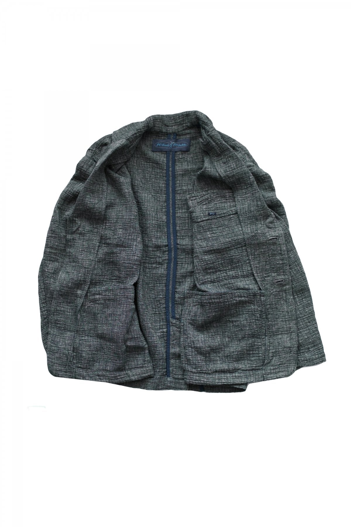 Porter Classic - SASHIKO LINEN PREMIUM CLASSIC JACKET - BLUE