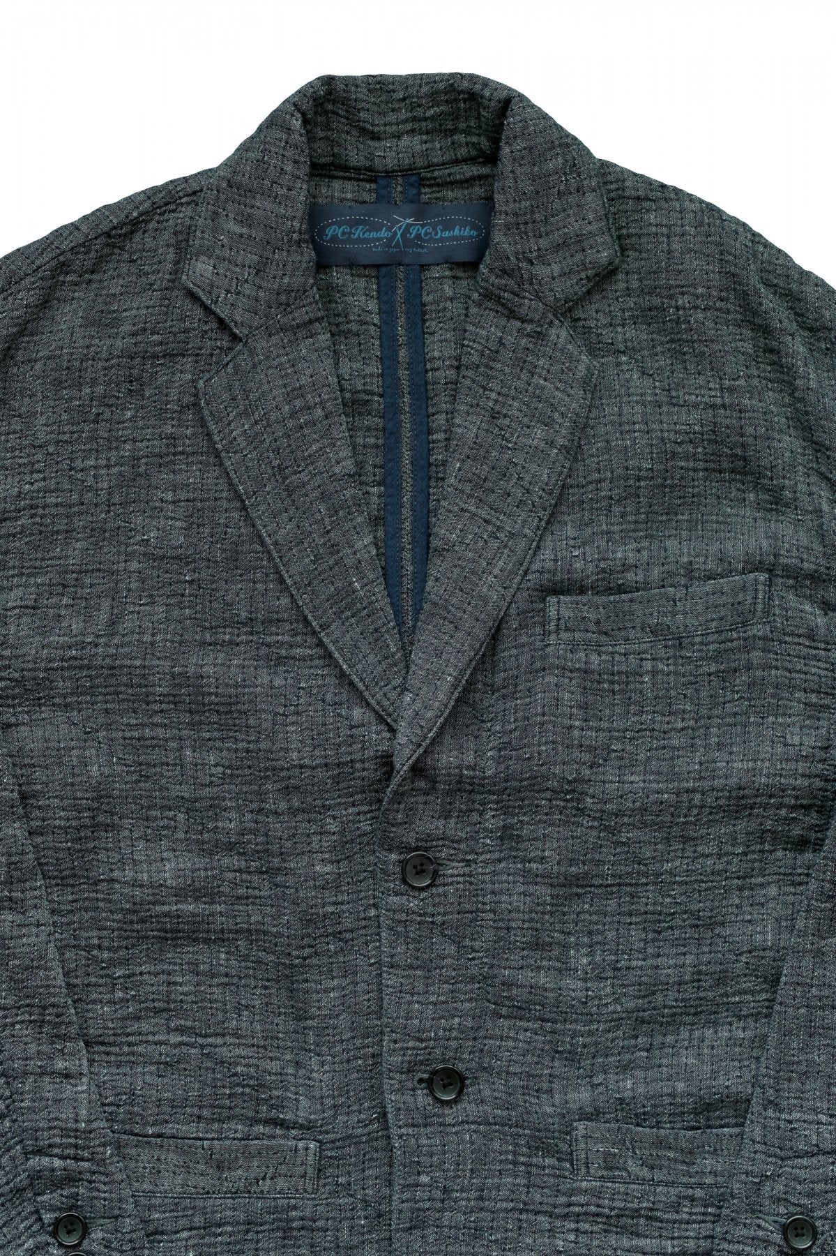 Porter Classic - SASHIKO LINEN PREMIUM CLASSIC JACKET - BLUE