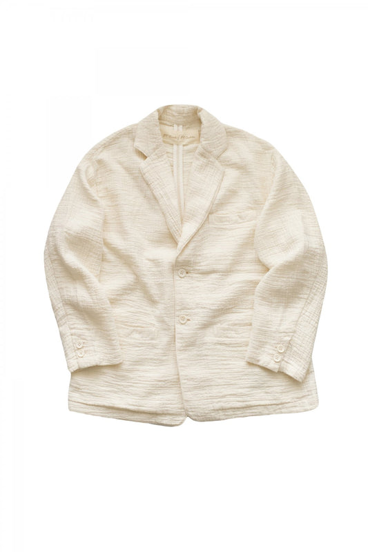 Porter Classic - SASHIKO LINEN PREMIUM CLASSIC JACKET - WHITE