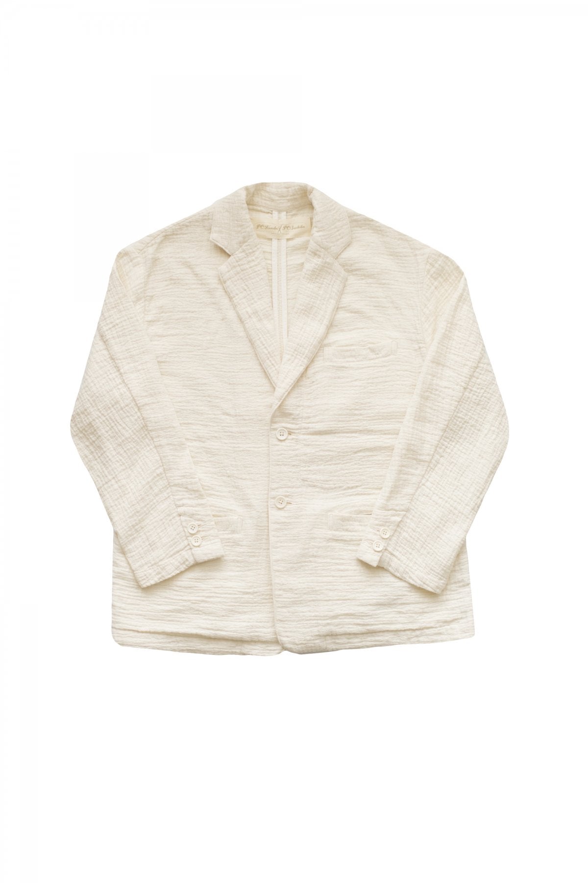 Porter Classic - SASHIKO LINEN PREMIUM CLASSIC JACKET - WHITE