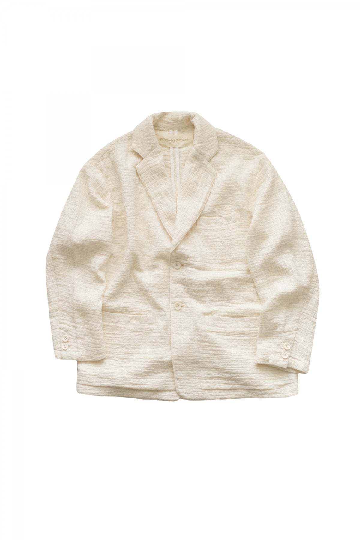 Porter Classic - SASHIKO LINEN PREMIUM CLASSIC JACKET - WHITE