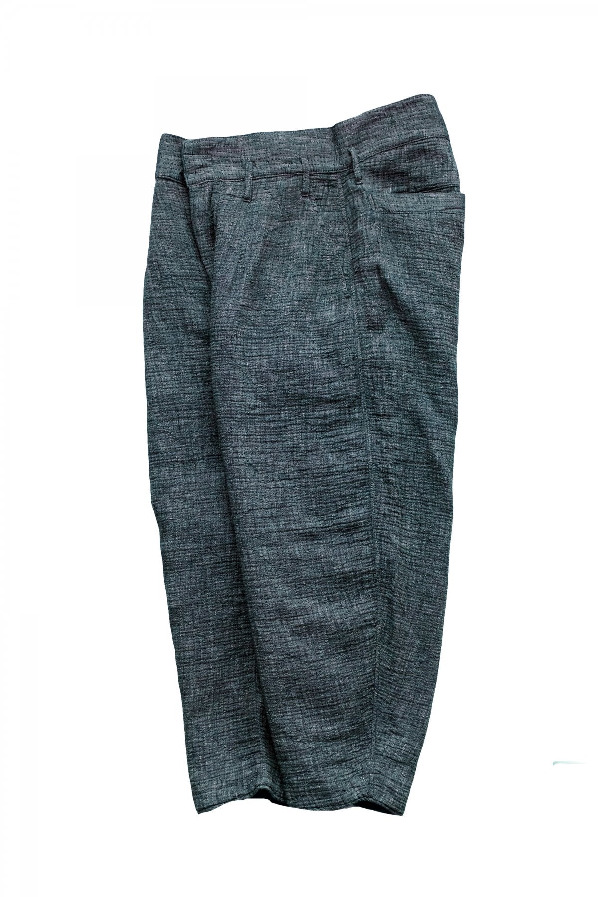 Porter Classic - SASHIKO LINEN PREMIUM CLASSIC PANTS - BLUE