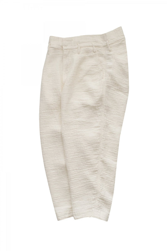 Porter Classic - SASHIKO LINEN PREMIUM CLASSIC PANTS - WHITE