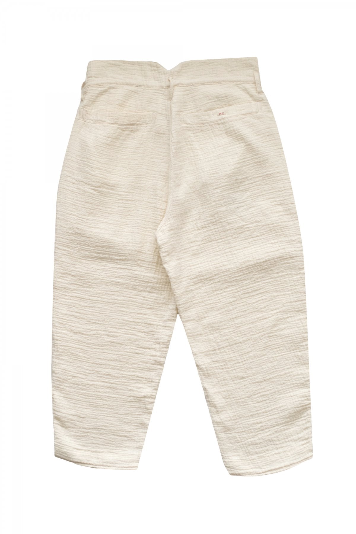 Porter Classic - SASHIKO LINEN PREMIUM CLASSIC PANTS - WHITE