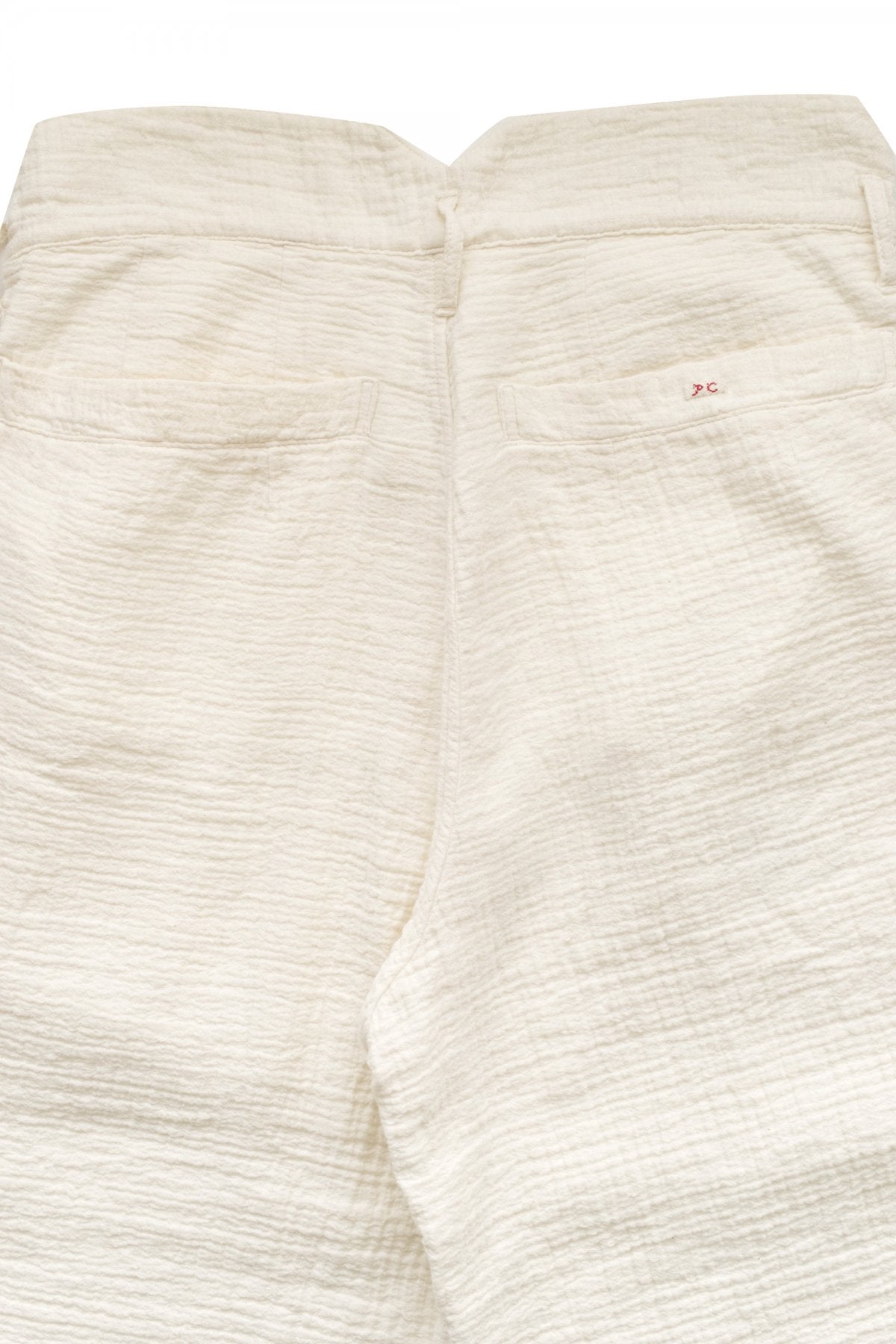 Porter Classic - SASHIKO LINEN PREMIUM CLASSIC PANTS - WHITE