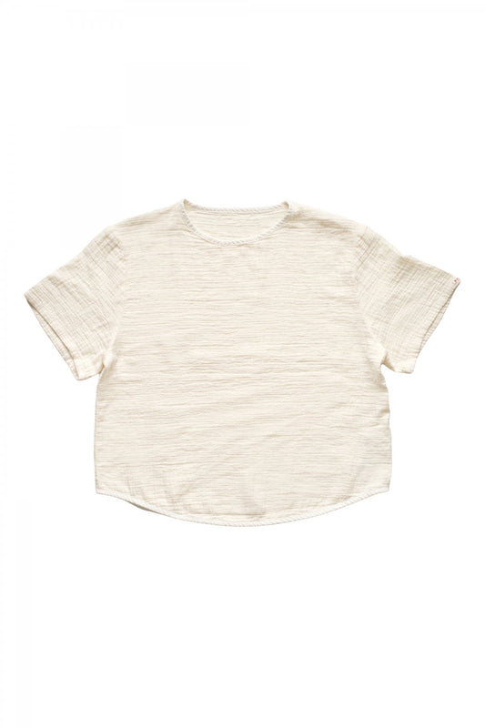 Porter Classic - SASHIKO LINEN PREMIUM SHORT SLEEVE SHIRT - WHITE