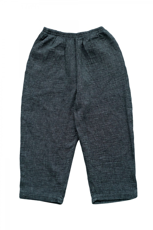 Porter Classic - SASHIKO LINEN PREMIUM PEACE PANTS - BLUE