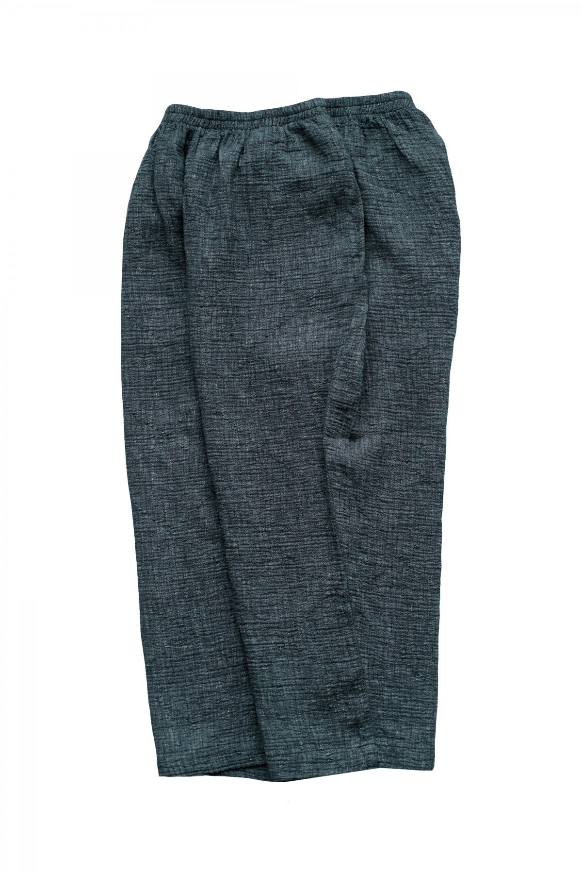 Porter Classic - SASHIKO LINEN PREMIUM PEACE PANTS - BLUE